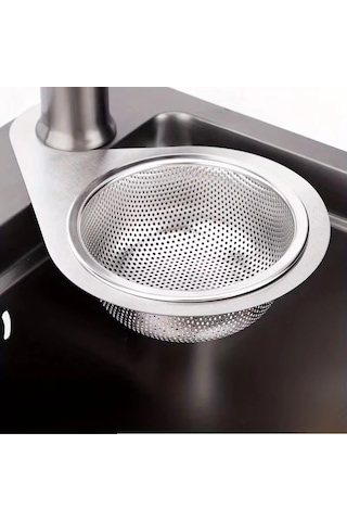 Paslanmaz Çelik Lavabo Süzgeci Musluk Süzgeci Metalik Gri