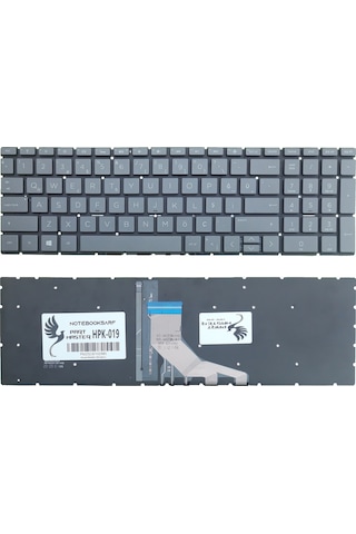 HP Uyumlu 15-da1017nt (5QS92EA) Notebook Klavye Işıklı (Füme)