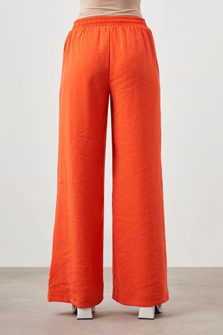 Mizalle Beli Lastikli Modal Nar Çiçeği Pantolon Narçiçeği