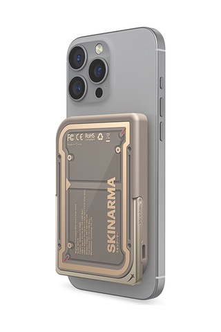Skinarma Nexus Mecha Kablosuz Powerbank Ve Pd Hızlı Şarj Özellikli Metal Standlı 20w 5000mah Gold