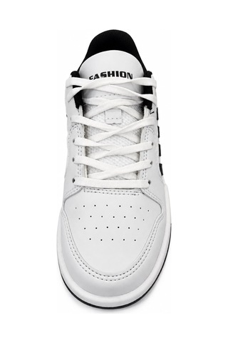 Papucumun Dünyası Lambırlent Unisex Bağcıklı Şeritli Hafif Konforlu Sneaker Beyaz