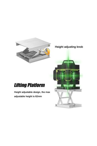 Pazly Yüzey Yükseklik, Platformu Kaymaz Kaldırma Hafif Ayarlanabilir Alüminyum 62mm - Wp