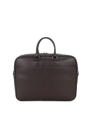 Case Club 2208-5 Laptop Evrak Çantası Büyük Boy 17.3 İnç El Omuz Çantası Kahverengi