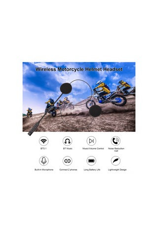 Ranyeek Motosiklet Kask Bluetooth Kulaklığı - Bt 4.0+edr, Mikrofonlu Hat Kontrolü, El İsteksiz Konuşma, Siyah Renk