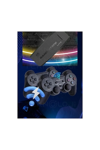 Gaming Atari 2.4g Uyumlu Kablosuz Çift Kol Atari Retro 20000 Oyun Game Stick