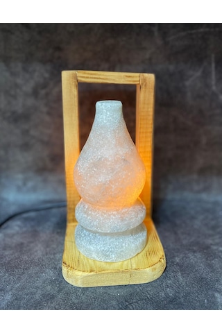 Çankırı Kaya Tuzu Ahşap Model Gaz Lamba