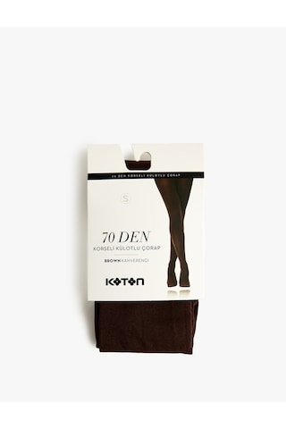 Koton 70 Den Korseli Külotlu Çorap Kahverengi 7wak80259aa Kahve