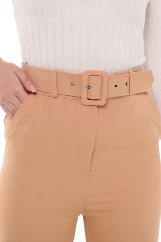 Cedy Kadın İspanyol Paça, Yüksek Bel, Kemerli Pantolon, Oversize Kesim, C3004 Yeşil 001