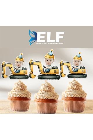 Kişiye Özel Doğum Günü Cupcake Süsü 0