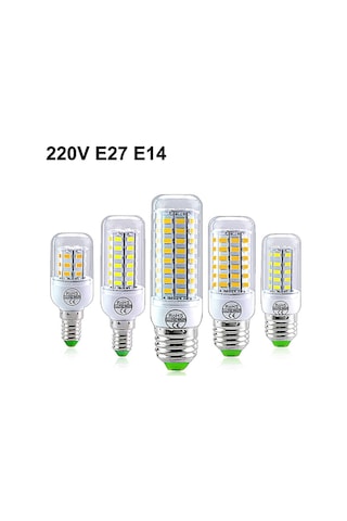 E27 E14 Led Ampul Smd5730 220v Ev Dekorasyon Için Led Işık Ampul E14 Günışığı E14 220v 56leds