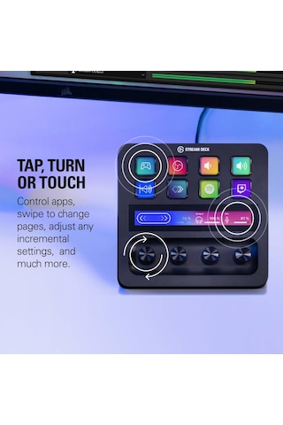 Elgato Stream Deck + Xlr Ses Mikseri Ve Denetleyici, Arka Xlr'den Usb'ye Mikrofon Arayüzü, Podcasting, Yayın, İç