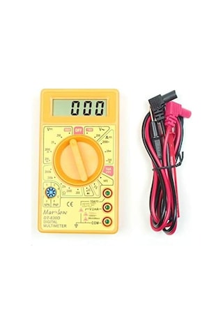 Dt-830d Dijital Multimetre Avometre - Digital Ölçü Aleti - Akım, Voltaj, Direnç Ölçer - Siyah Ö