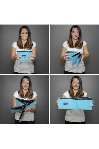 Seyahat Kedi Çöp Kutusu, Sızdıran Taşınabilir Çöp Kutusu, Küçük Orta Kediler İçin Katlanabilir Tuvalet Tepsisi Taşıyıcı Orta, Aqua Orta Aqua Açık Kahve