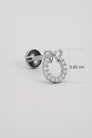 Işıltılı Fiyonk 18 Ayar Beyaz Altın Kaplama Gümüş Tragus-flat Piercing