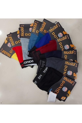 Donjoy Erkek Modal Karışık Renkli Boxer 6 Adet 001