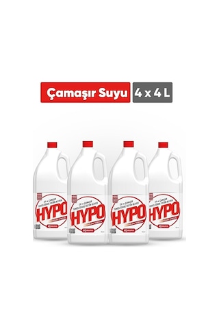 Hyper Hypo Çamaşır Suyu 4000 Ml - 4 Lü Paket Diğer