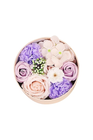 Ximistore9 Romantik Gül Sabun Çiçeği Hediye Kutusu - Mor Renk, Şık Tasarım Ve Özel Tebrik Kartı Dahil