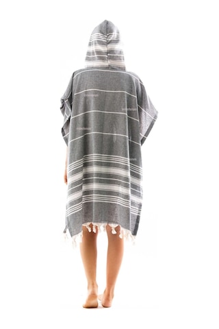 %100 Pamuk Yetişkin Peştemal Panço Bornoz Plaj Havlusu Gri L-xl Gri