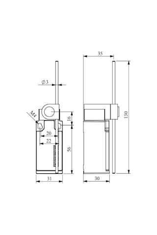 Emas L5k13rem121 ,plastik Gövde Kontak-1a1k Metal Çubuk Sınır Sivic