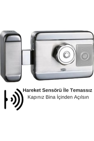 Tecimm Hareket Sensörlü Apartman Dış Kapı Giriş Kapısı Kilit Motorlu Sessiz Otomat Akıllı Kilit Kapı Kilidi