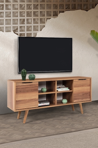 3320 Sina 130 Cm Ahşap Ayaklı , Metal Kulplu Tv Ünitesi , Söğüt , Tv Sehpası , Salon Diğer