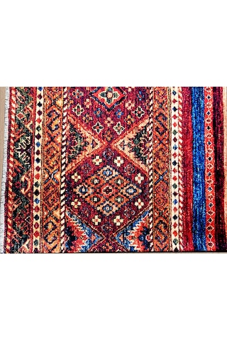 Dekoratif Dijital Baskı Pamuklu Kaymaz Taban Kilim 1028 Lacasa Bordo