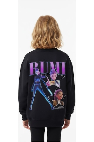 Kpop Kız Çocuk Sweatshirt St09652 Lacıvert