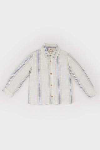 DeFacto Erkek Bebek Çizgili Uzun Kollu Gömlek E2016A525SPER98 Ekru