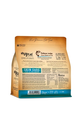 Mycat Az Tahıllı Skin Care Somon Balıklı Yetişkin Kedi Maması 2 KG