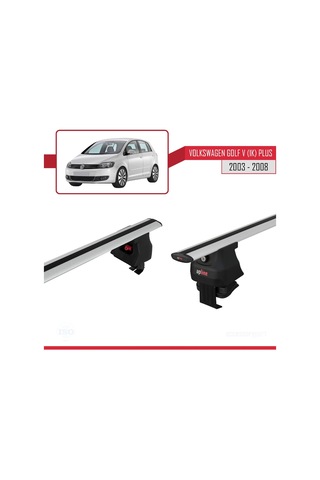 Volkswagen Golf V 1k Plus 2003-2008 Arası İle Uyumlu Ace-4 Ara Atkı Tavan Barı Gri