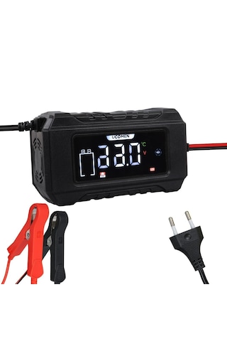 12v 6 Amper Lcd Ekranlı Akü Şarj Aleti