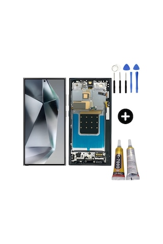 Samsung S24 Ultra Uyumlu Ekran Talı Oled Siyah +