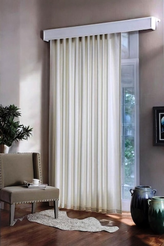 Luxe Ekru Renk Saten Güneşlik Perde Ekru