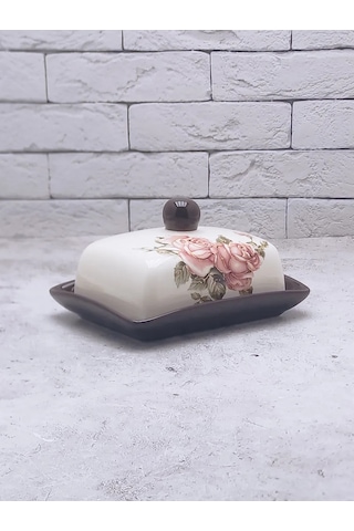 Rosenberg Krem Peynir İçin Kapaklı Seramik Tereyağı Kabı 205444977 Sütlü