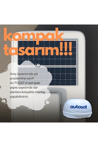 Autosat Sma30 Multi 3 Çıkışlı Marin Ve Karavan Uyumlu Uydu Anteni