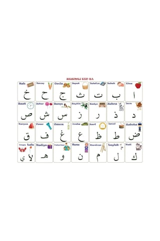 70x100 Cm Statik Kağıt Elif-ba Öğrenme Tahtası 4741 Diğer