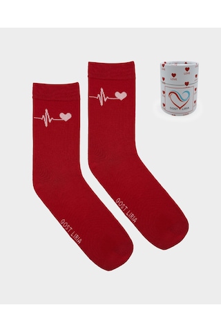 Gost Liria Crimson Desenli Unisex Soket Çorap Kırmızı