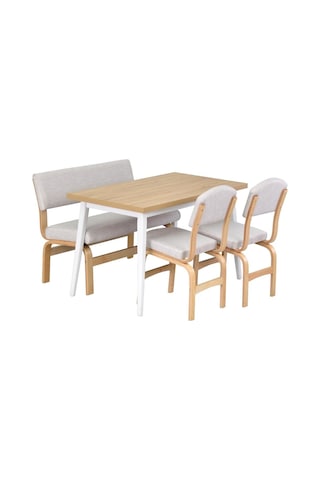 Vilinze Ege Sandalye Ve Bank Avanos Ahşap Mdf Mutfak Masası Takımı - 70x120 Cmtk-avns-70120-bbn-ege19n-peri50n-sbeyaz Kırık Beyaz