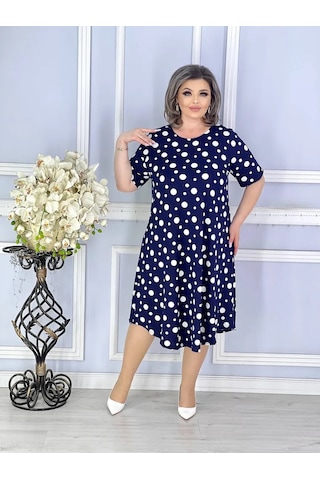 Adenashop Günlük Büyük Kıyafet A-kesim Elbise 445402452