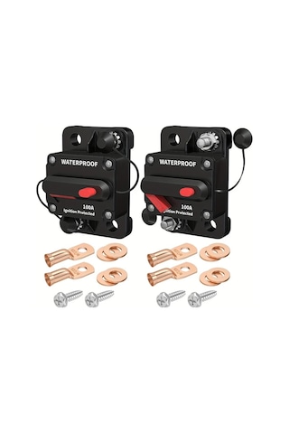 Xuweiwei 150a 2 Adet 12v Dc 30a 40a 60a 100a 150a 200a 250a 300a Yeniden Ayarlanabilir Devre Kesici Denizcilik Sınıfı 2li Paket Bakır Bağlantılı