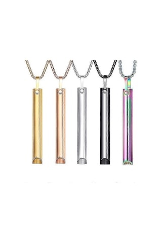 Sigarayı Bırakma Nefes Kolyesi, Kaygı Giderici Kolye, E-sigara Kolyesi, Nefes Kolyesi, Sigarayı Bırakma Yardımı Silver Gümüş