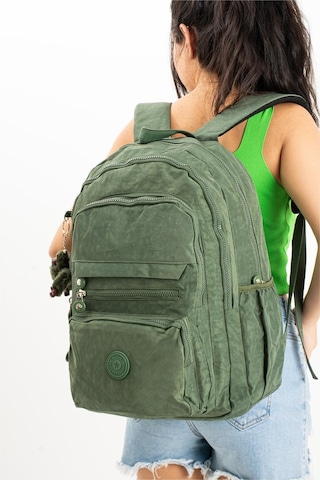 Ultra Hafif Çok Cepli Krinkıl Sırt Çantası Unisex Yeşil Model: 571-3b - Yeşil