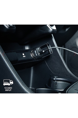 Trust Çift Ultra Hızlı Araç Şarj Cihazı USB ve USB C - Siyah