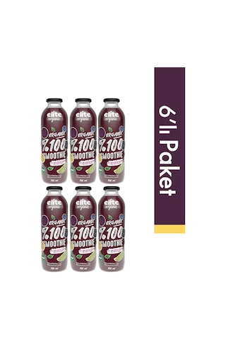 6'lı Organik %100 Smoothie Mor 700 Ml