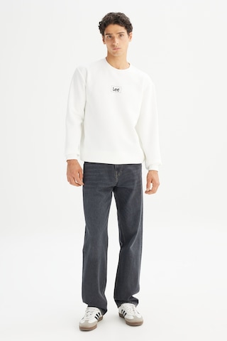 Lee Regular Fit Normal Kesim Sıfır Yaka Sweatshirt Off White