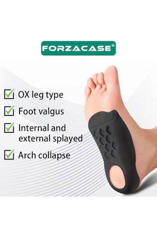 Forzacase Düz Taban Düzeltici Esnek Topuk Yastığı Tabanlık Fc1082