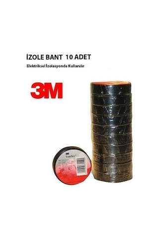 3M Temflex Elektrik Bandı İzole Bant 10 Adet Elektrikçi Bandı