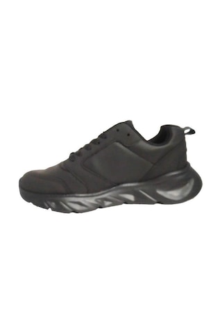 Luttoon 4154-24 Deri Anatomik Hafıza Taban Kadın Sneaker Siyah Füme Siyah