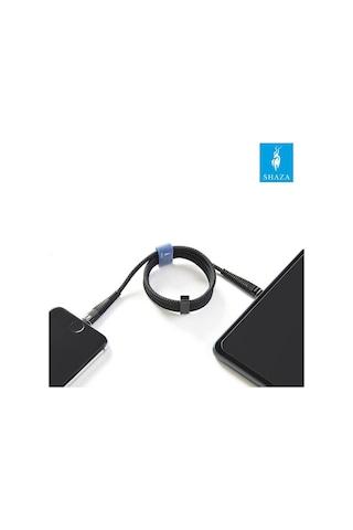 Shaza iOS Uyumlu İphone Lightning 5a 100 W Örgülü Hızlı Şarj Ve Data Kablosu 1 Metre