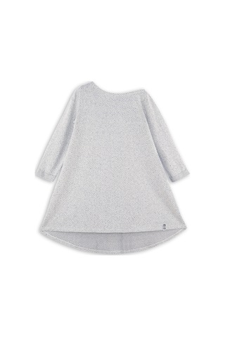 Denokids Gri Kız Çocuk Asimetrik Örme Elbise Renkli